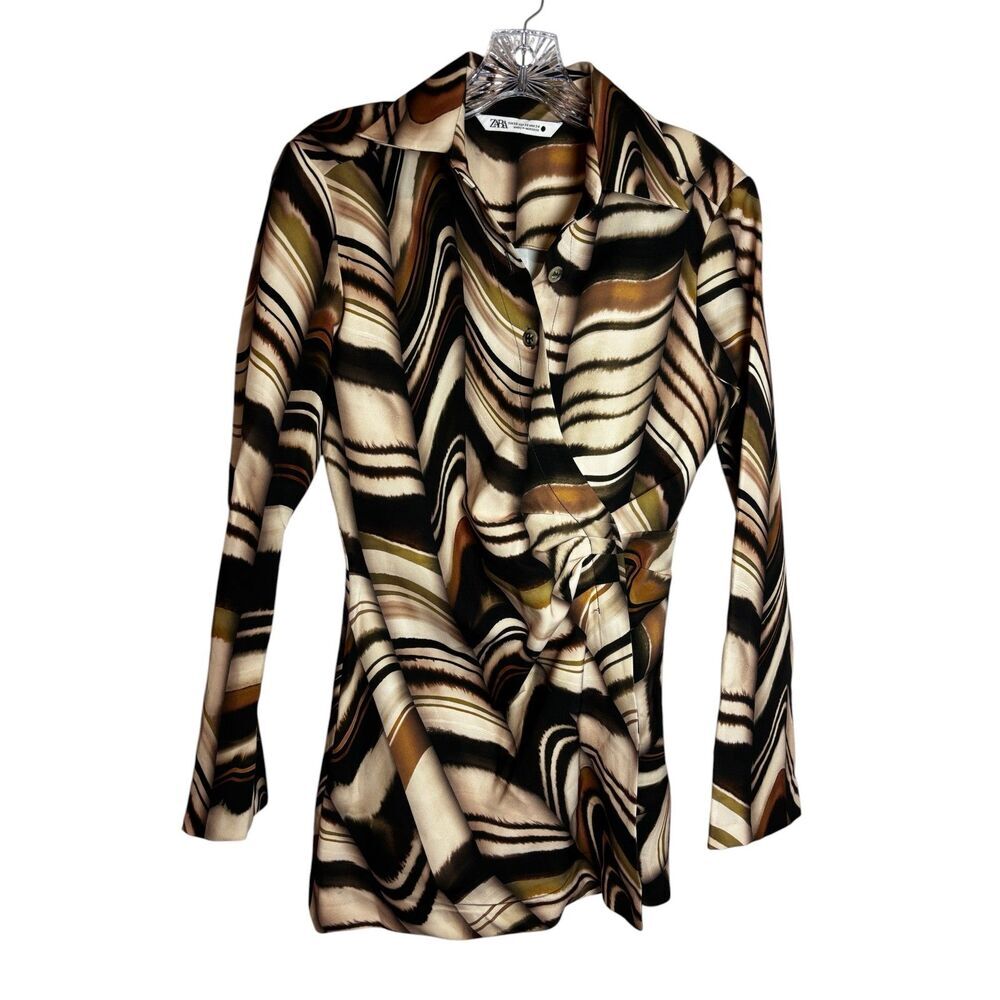 Zara Women's Brown Coat Jacket - Size XS - NWOT - Picture 3 of 6